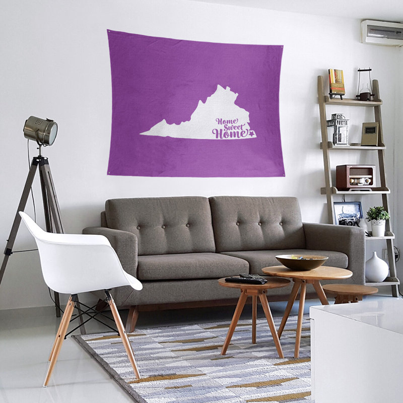 Tapisserie Home Sweet Norfolk, H 27,5 po x l 37,5 po, Violet