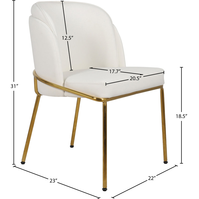 Chaise d'appoint Jagger, Cuir végétalien blanc
