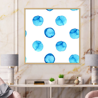 " Light Blue Polka Dots " Painting Print