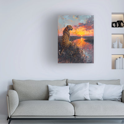 Bolog Ray Heere Leopard At Sunrise 2 Canvas Art