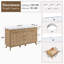 Meuble-lavabo double autoportant de 60 po avec plateau en pierre reconstituée et portes à fermeture en douceur 60 po-2007761049