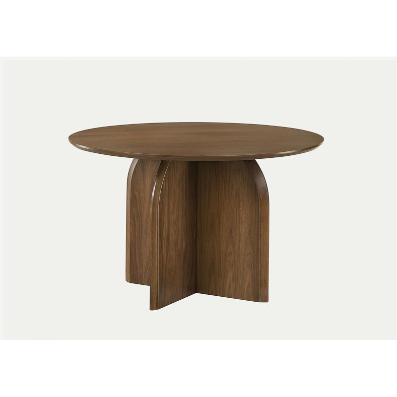 Delmon Dark Walnut Round Dining Table