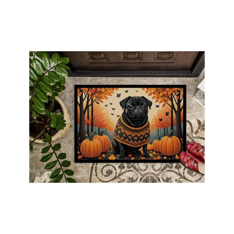 Tapis d'entrée noir NEUF Pug