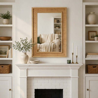 Miroir rectangulaire pour décoration de maison de campagne, de salle de bain et de maison