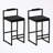 metal frame Velvet Stool Set of 2 with sturdy legs-305751839