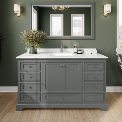 Deborah 60'' Single Bathroom Vanity with Marble Top