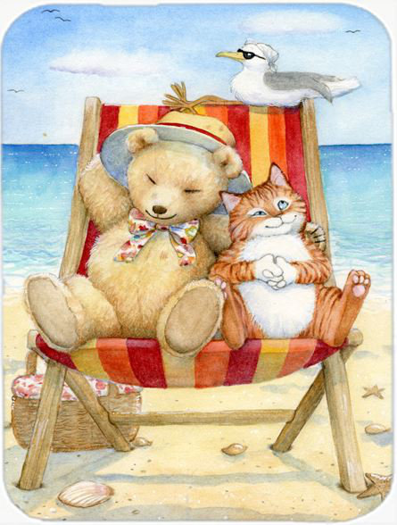 Planche à découper en verre caroline d’été pour teddy et chat