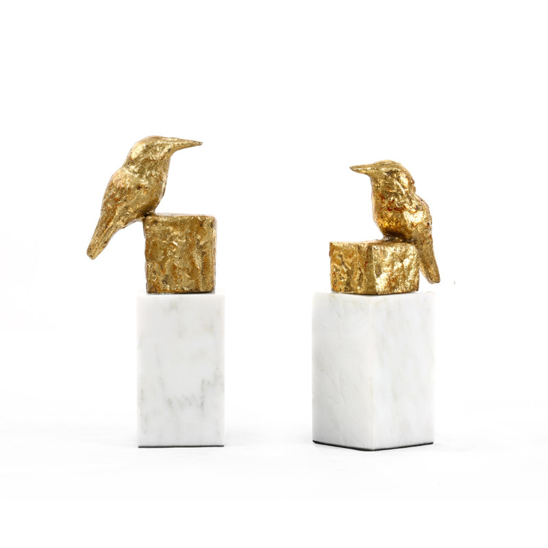 2 Piece Finch Figurine Set