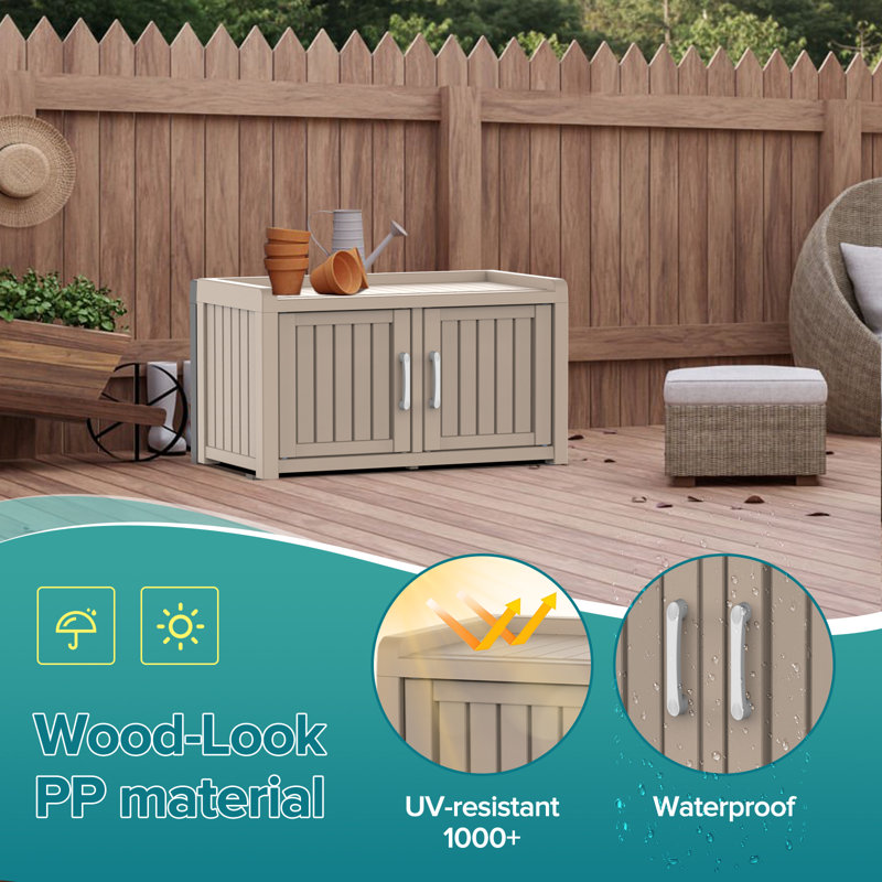 32" 2-Door Shoe Storage Cabinet