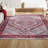 Boho Cottage Medallion Red/Ivory Rug-1800718276