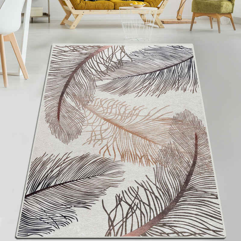 Antibacterial Hall Carpet, 3.3 x 4.9 Feet | 100% Polyester, 0.4 in Pile Height, Non-Slip Felt Dot Underside | Machine Washable, 700 GSM | Perfect for Living Room, Bedroom, and Entryways, Stylish & Functional Design