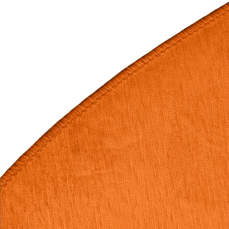 Tapis orange/jaune/bleu tissé à plat Miami, Rond 5 pi