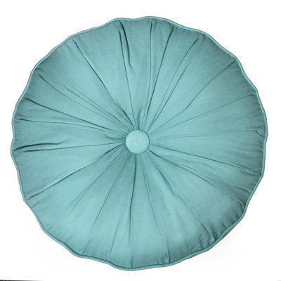 Riptide Patch Buttons Cotton Reversible Throw Pillow