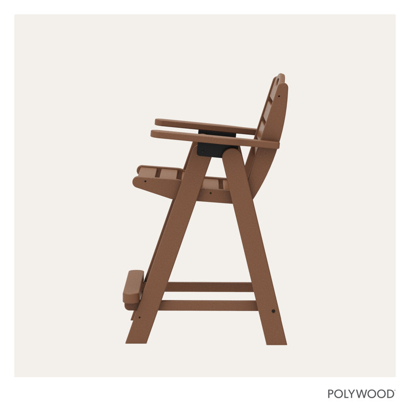 Chaise de comptoir POLYWOOD Nautical, Teck