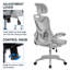 Fauteuil de travail ergonomique avec appui-tête et accoudoir rabattable Joyti-285183484-273634318