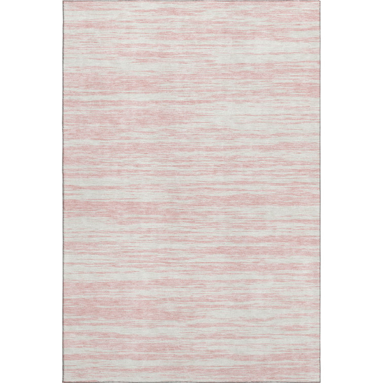 Premium Machine Washable Prisco Pink Rug