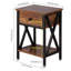 Moderne Delrosario pour table de chevet rustique pour table de chevet