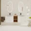 Ensemble de meuble-lavabo double mural 60 po Dilek