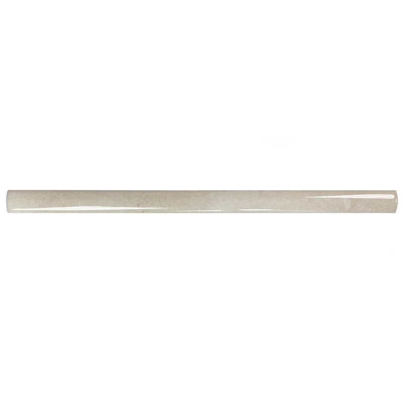 Coco Demi-Bullnose 1/2 In. X 7-7/8 In. Ceramic Wall Trim, Glossy Canvas Beige
