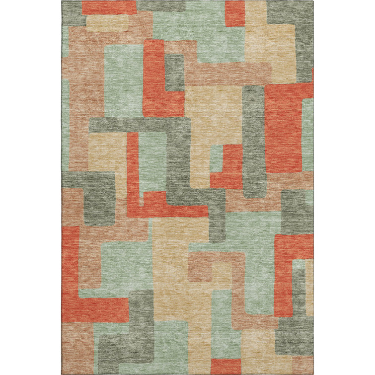Premium Machine Washable Prisco Sage Rug