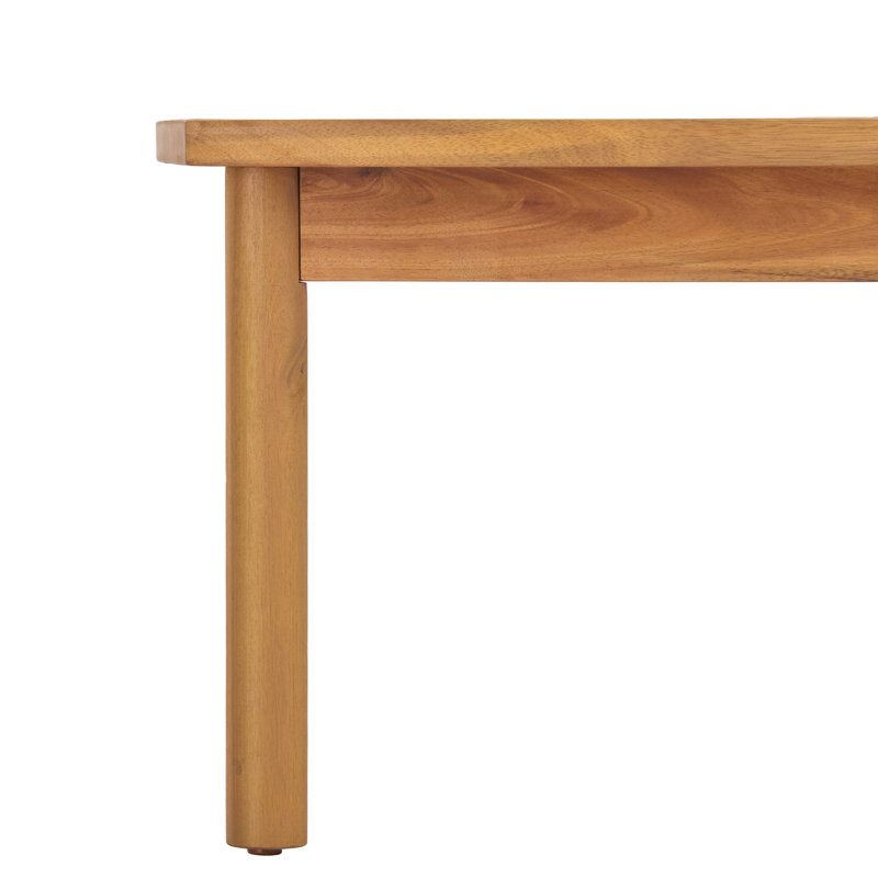 Ensembles de salle à manger de patio moderne, table de causeuse en bois d'acacia pour terrasses compactes