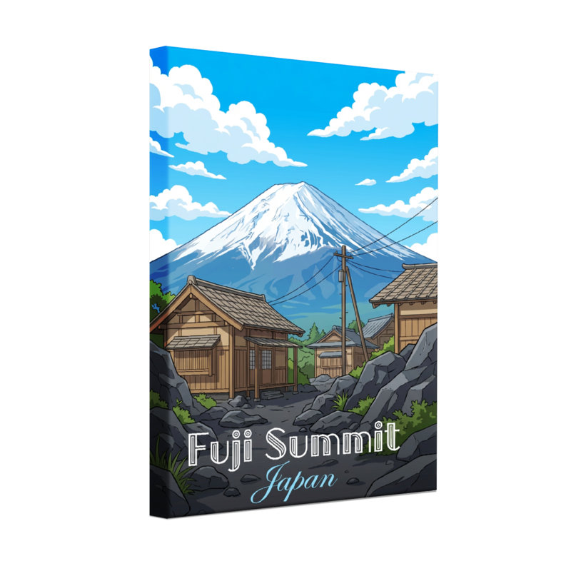 Scenic & Cityscapes Fuji Summit Japan Mountain Village Scene