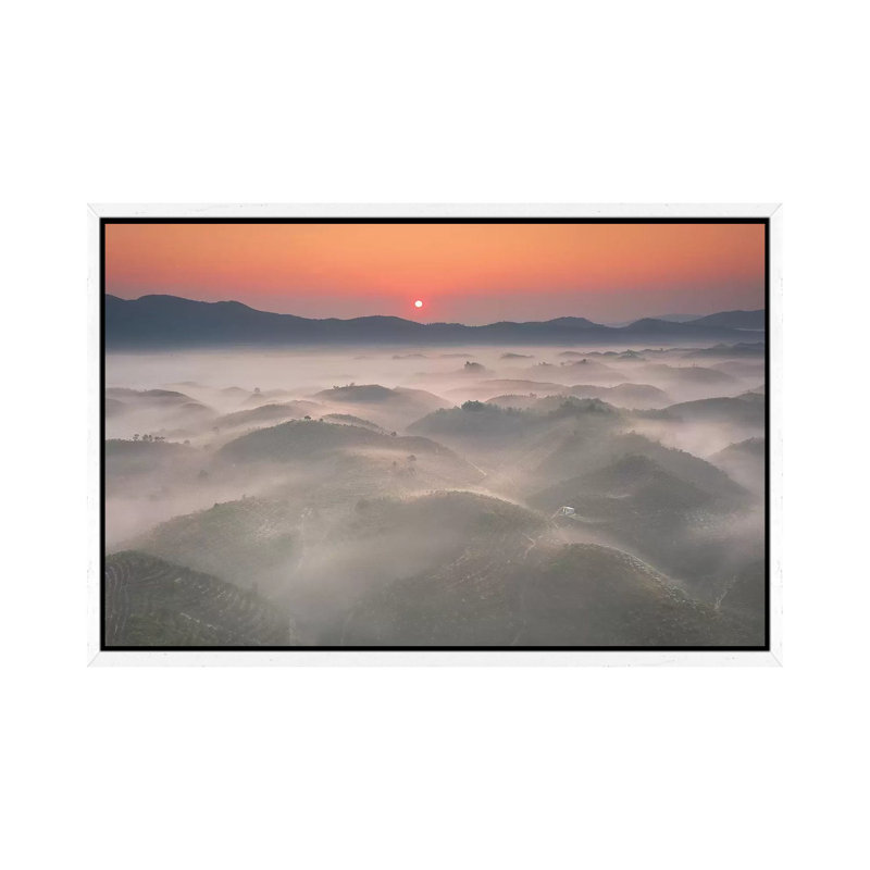 Sunrise In Highland by Trung Pham - Floater Frame Gallery-Wrapped Canvas Giclée on Canvas, White