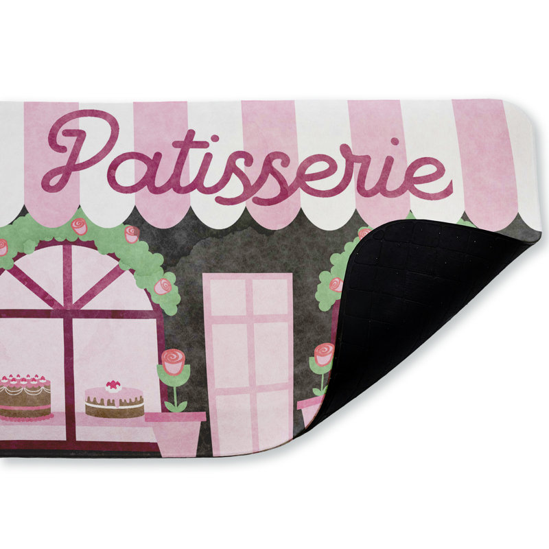 Tapis de sol Patisserie Kitchen Baked Goods, Rose/noir