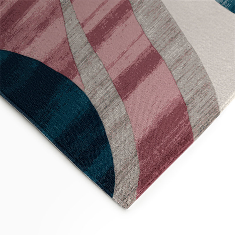 Tapis intérieur et extérieur gris Watercolor, Rond 5 pi