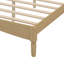 Lit plateforme rétro en bois avec tête de lit en forme de gourde-129165149-129165152