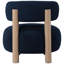 Fauteuil d'appoint rembourré à dossier demi-tonneau-2109522318