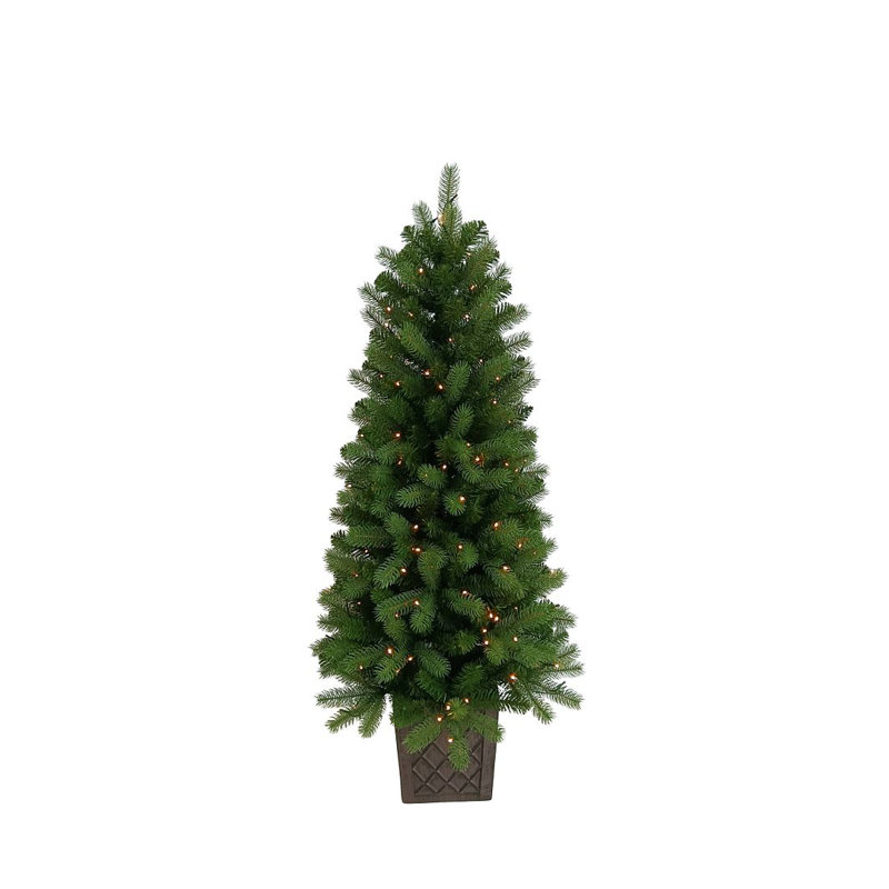 LAKESIDE - Artificial Christmas Tree with Lights, 4.5 ft