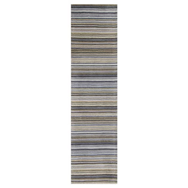 Abderdeen Hand Tufted Wool Grey/Light Bue/Taupe Rug, Runner 60 x 230cm