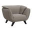 Chaise rembourrée Keley en gris et noir