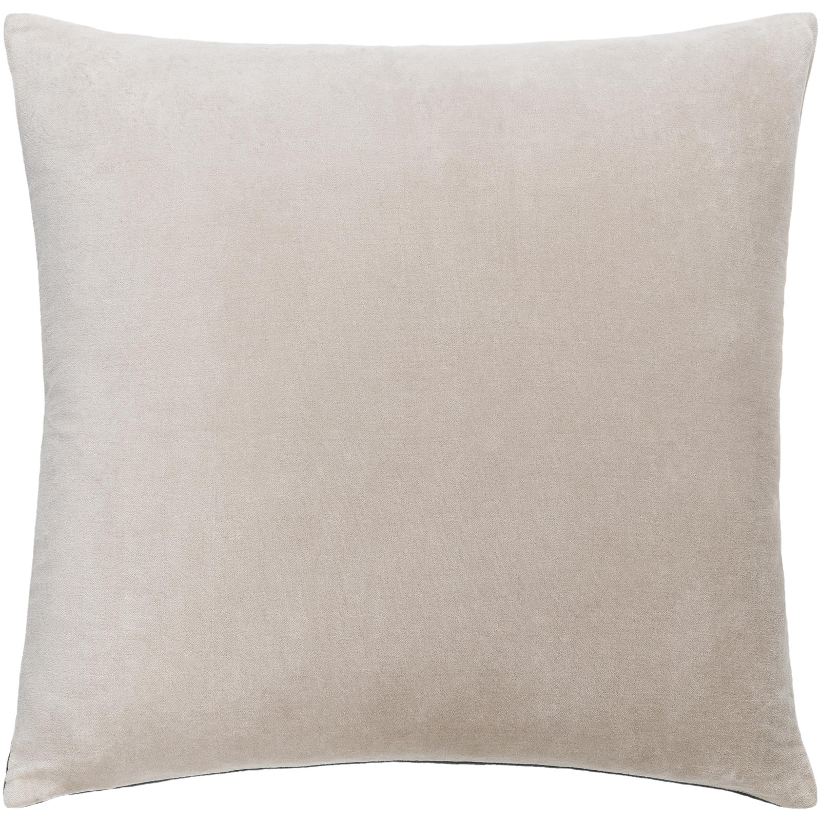 Denny Cotton Pillow Cover, 22" x 22", Pillow Cover Only - No Insert, Black