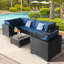 Ensemble de mobilier de patio modulaire d'extérieur avec table basse