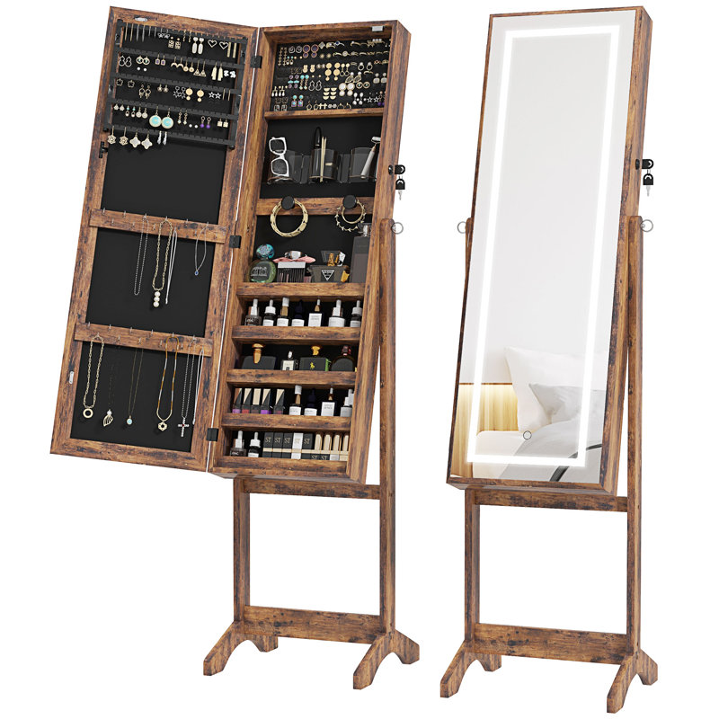 Armoire à bijoux avec lumière DEL pour vestiaire