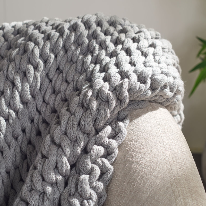 Serenity Acrylic Throw, Gray