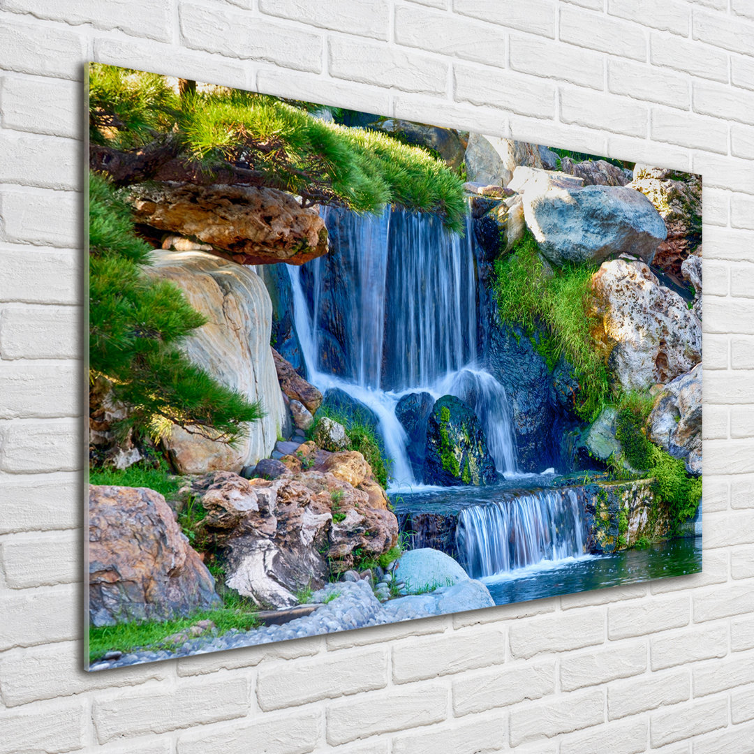 Glasbild Waterfall