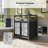Dakota Fields Side Cabinet With Storage, Modern Free Standing Cabinet, Buffet Sideboard With Metal Base