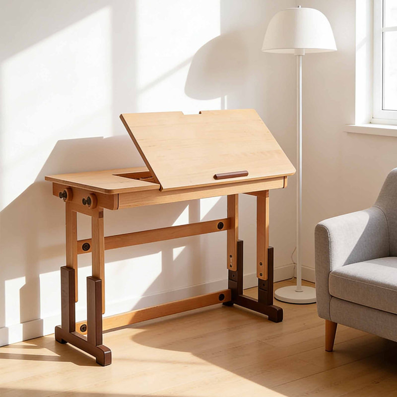 Bureau multifonctionnel de style italien, H 25,59 po x l 47,24 po x P 23,62 po
