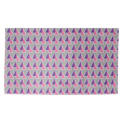 Flèches décalées mauves/grises Tapis décoratif