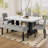Modern Tufted Linen Dining Bench, Farmhouse Upholstered Entryway Bench With Black Rubber Wood Legs, Versatile For Kitchen, Bedroom, Hallway, Gray-29714532