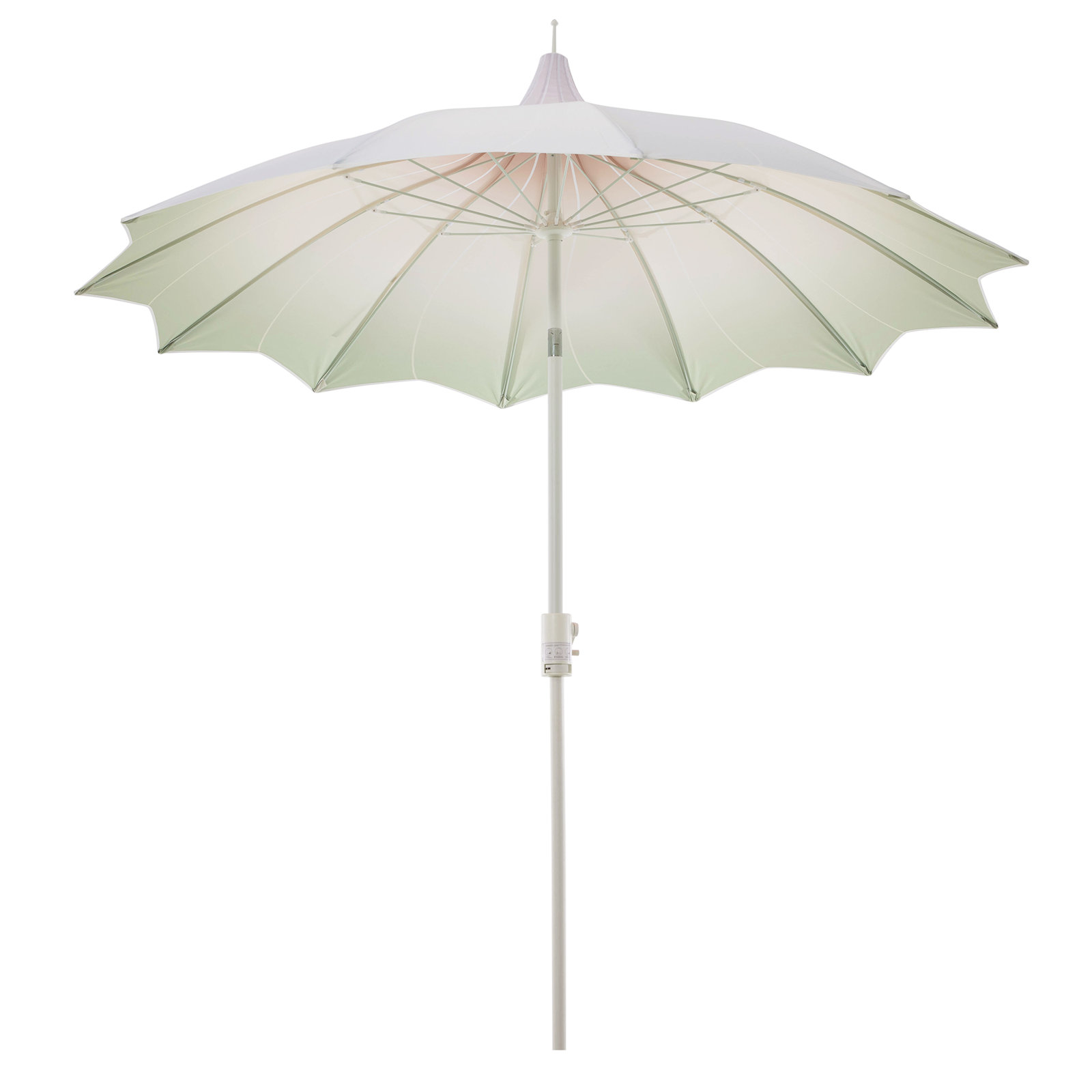 Kaia 108'' Ombre Tilt Top Outdoor Umbrella, Gradient Green, without LED Light