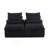 Modular Sofa,No Armres,At Will DIY,Soft Corduroy Fabric,Neck Pillow-Back Lounge Sofa Chair,Reading Nook, Or Apartment Living, Lumbar Pillow,2 Sea,Upholstered,Black-1350086320