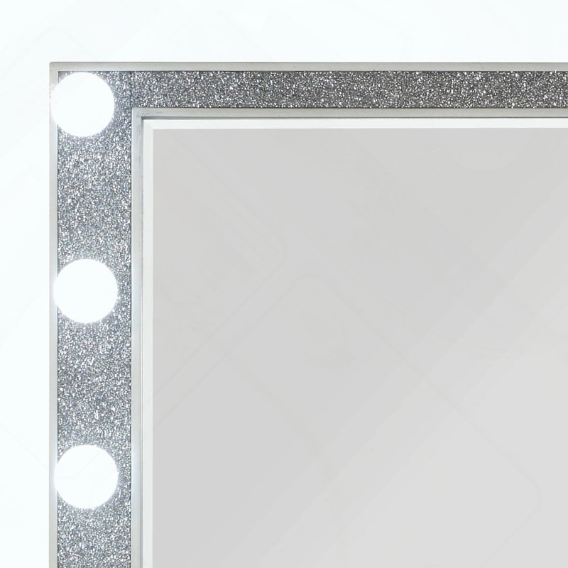 Miroir argenté avec miroir et finition champagne