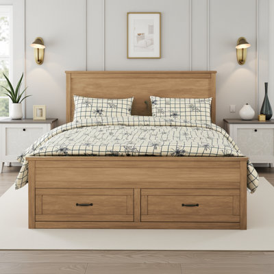 Afore Queen Platform Bed with 6 Storage Drawers and Tall Headboard