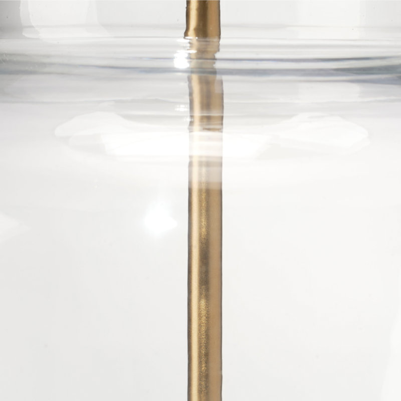 Lampe de table en verre Poised, transparent