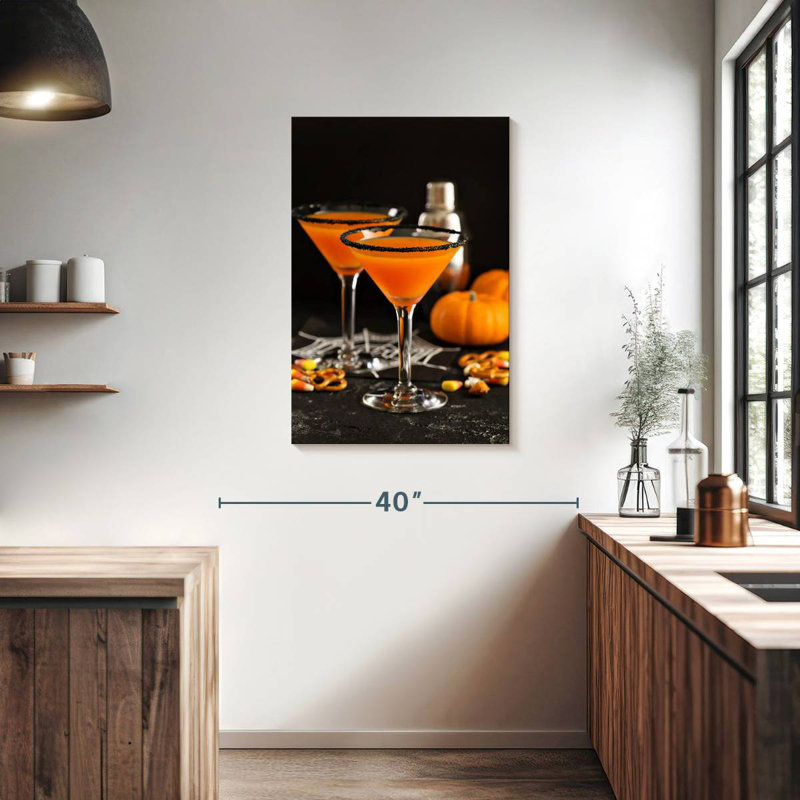 Yarlin - citrouille martini cocktail, H 36 po x l 24 po