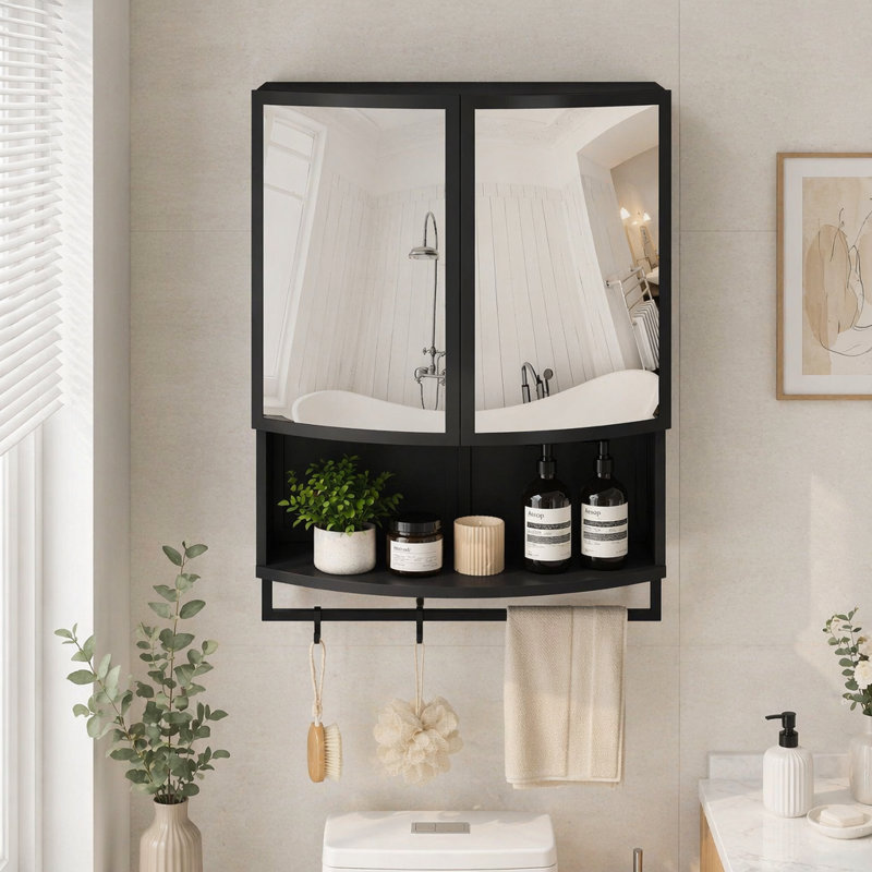 Armoire 23,62 po, Noir